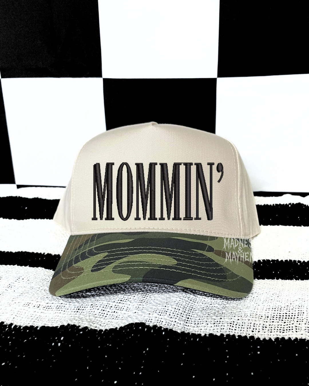 Camo mommin embroidered Hat