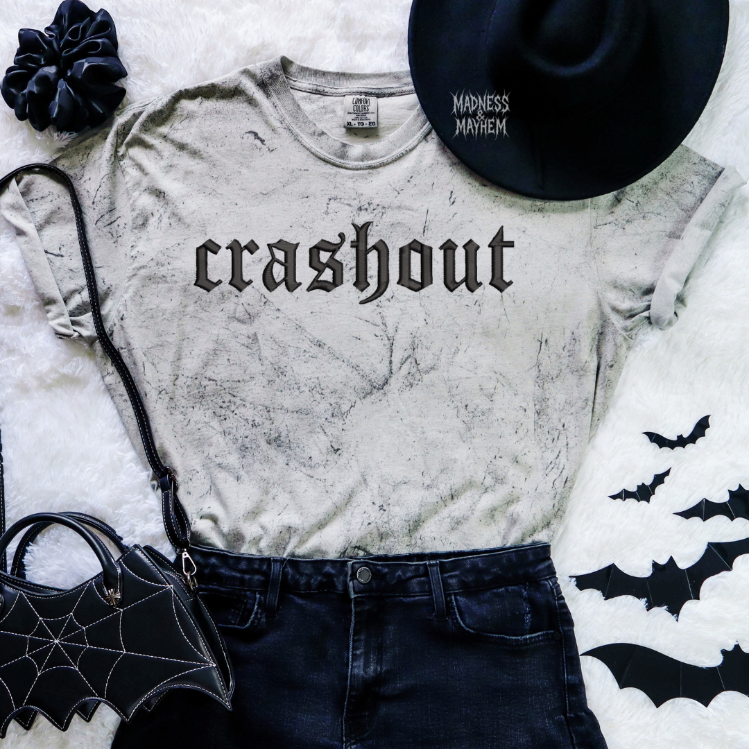 crashout embroidered color blast tshirt