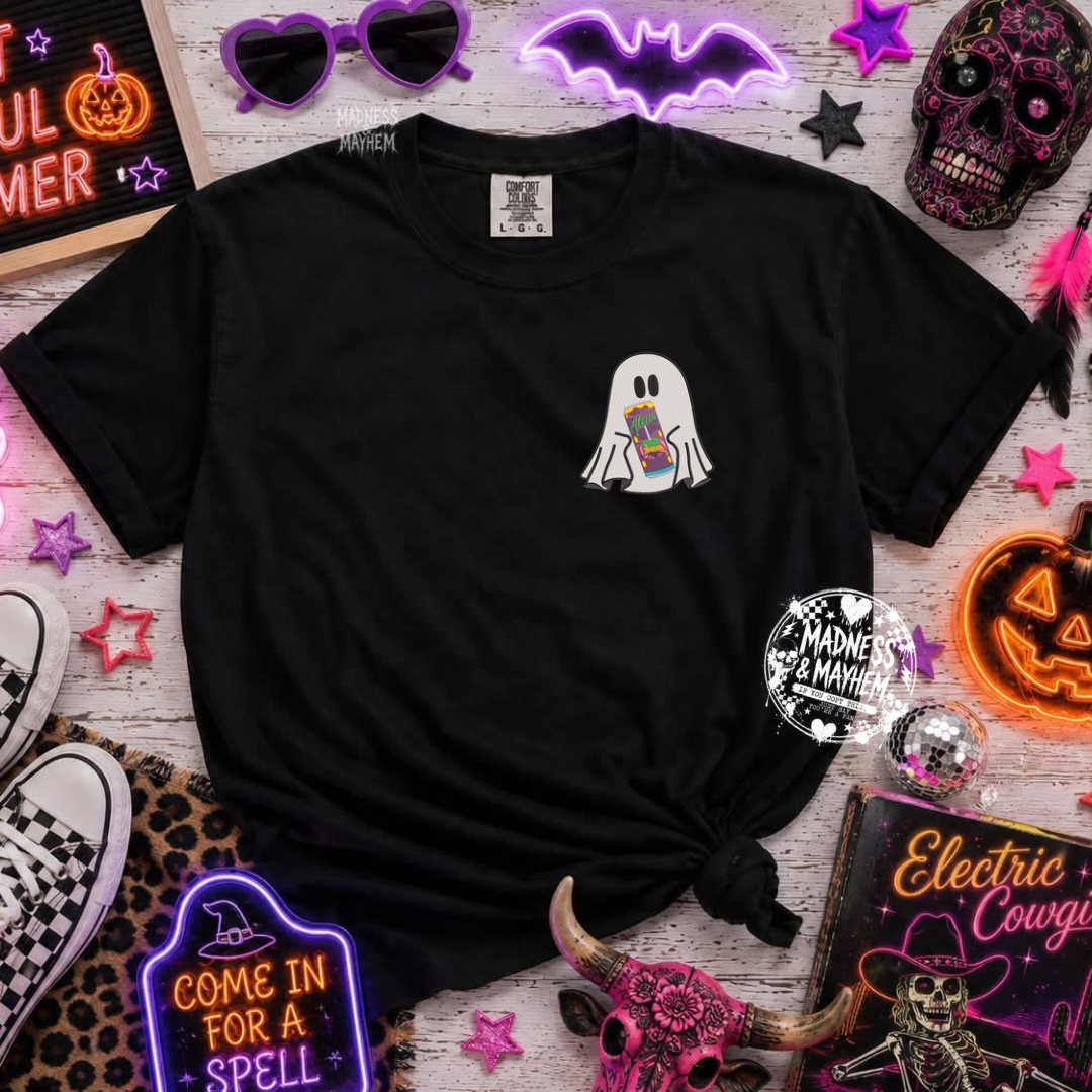 Witches brew ghost embroidered tshirt