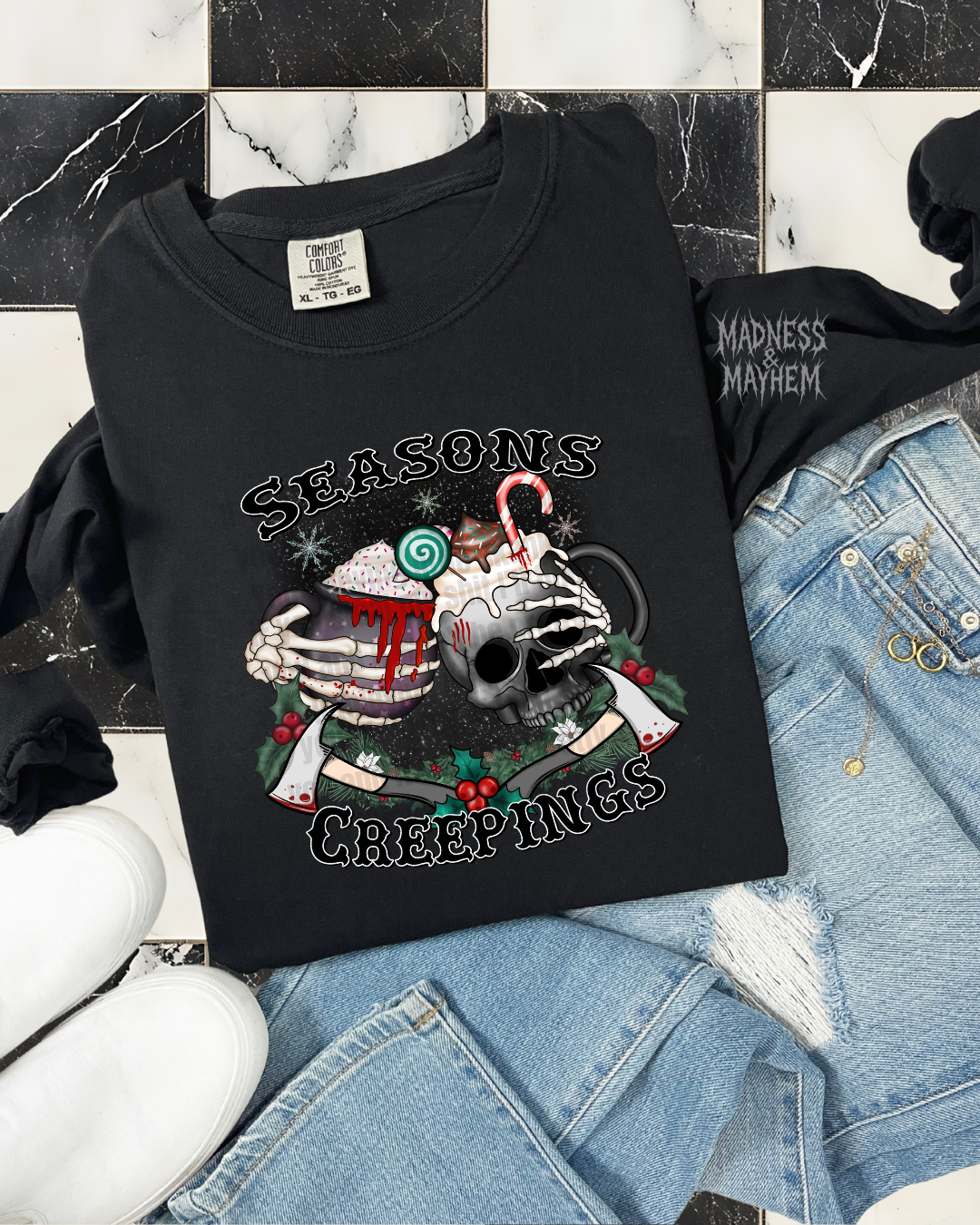 seasons creepings cups long sleeve tee