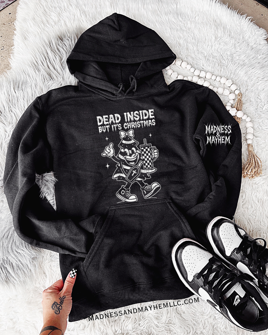 Dead inside christmas hoodie