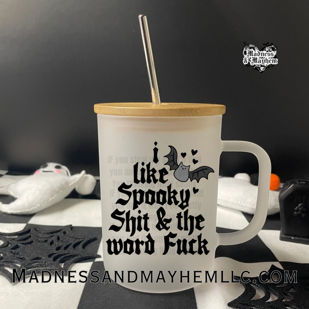 Spooky shit Halloween Libbey Glass Coffee Cup