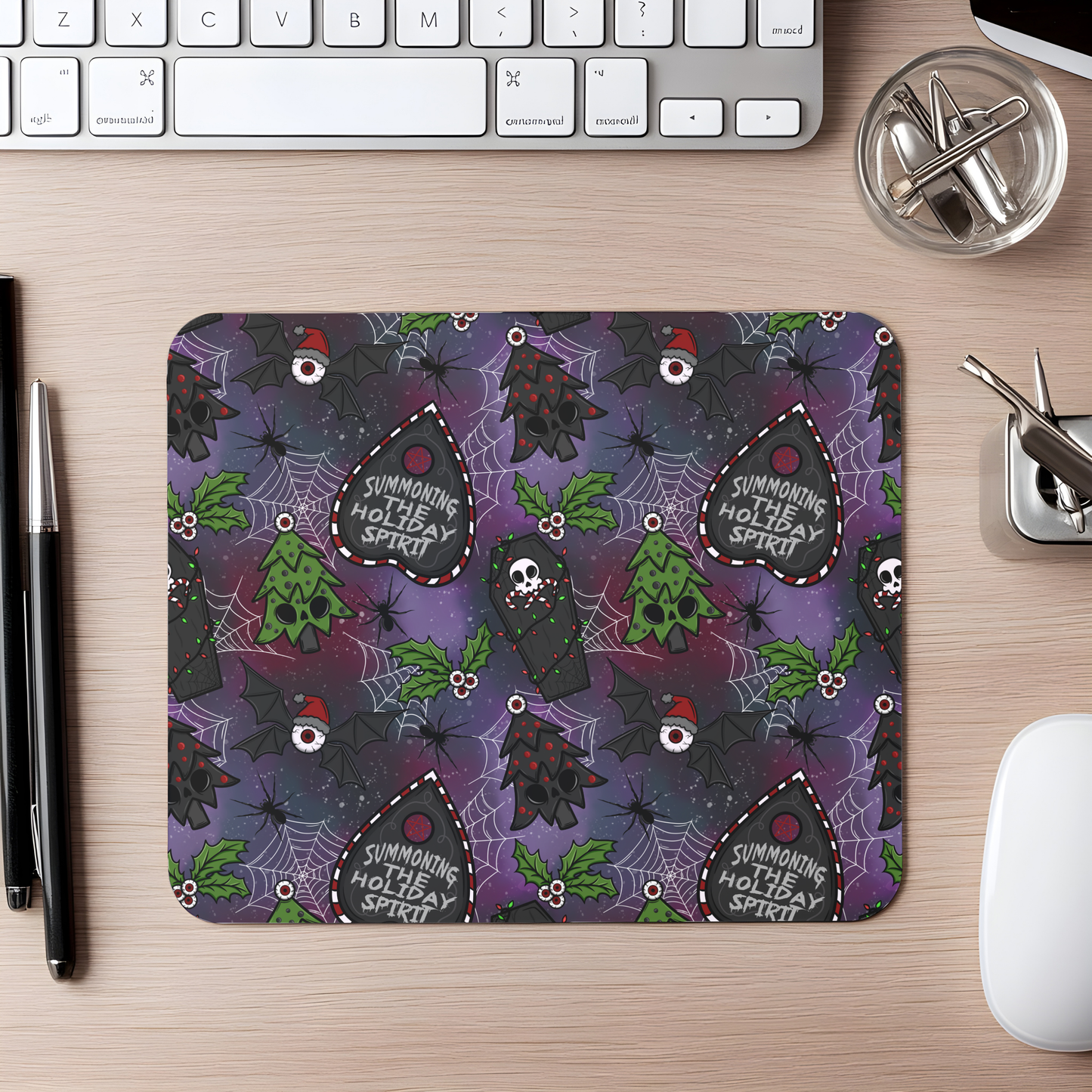 summoning the holiday spirit mouse pad