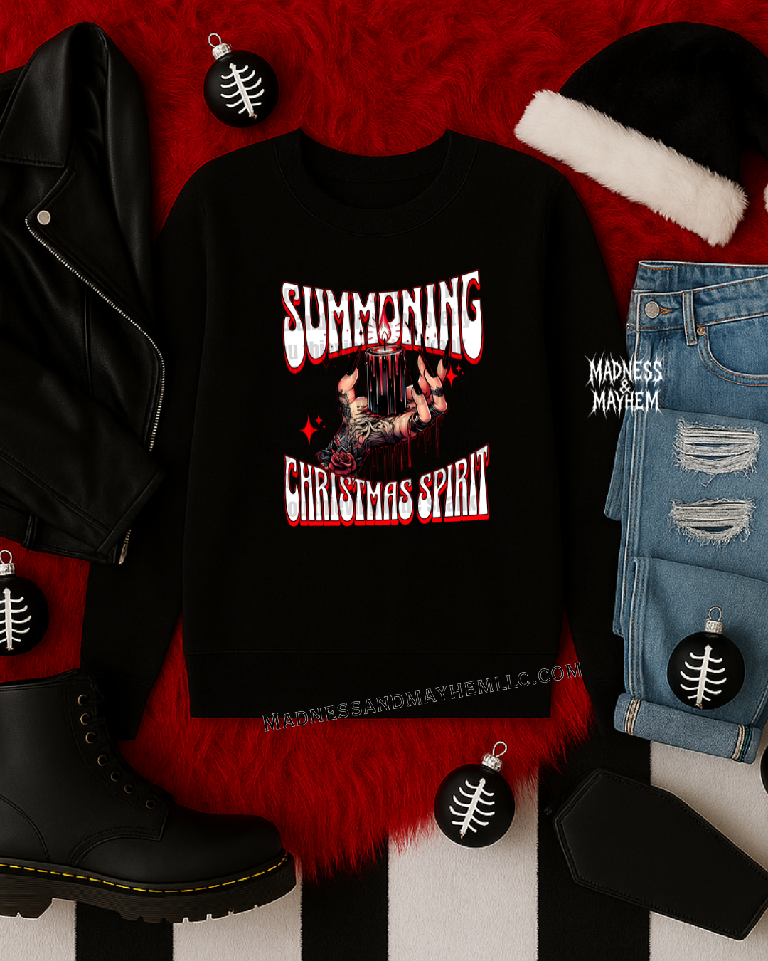 Summoning Christmas spirit rebel sweatshirt