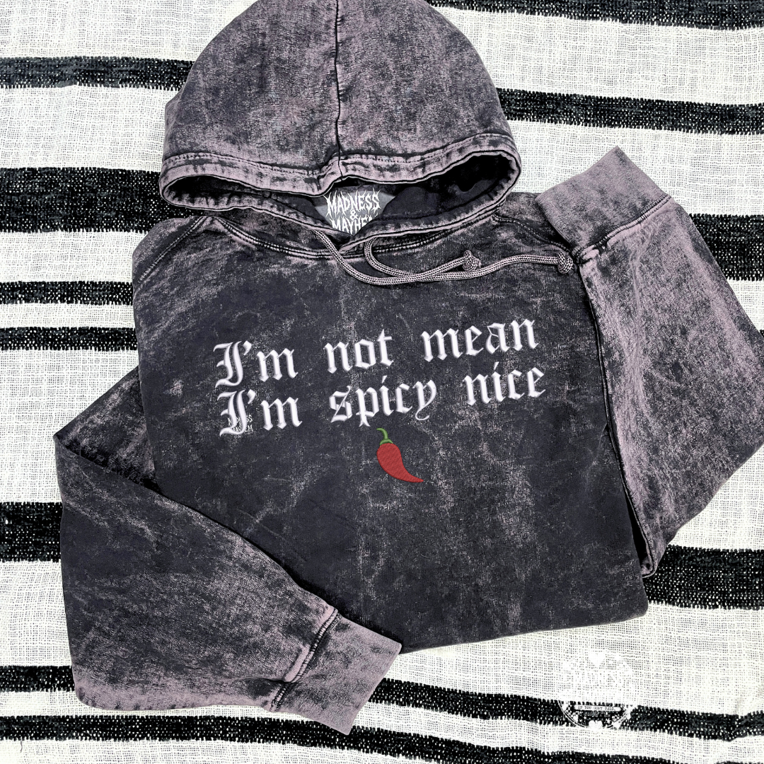 Spicy nice mineral wash Hoodie