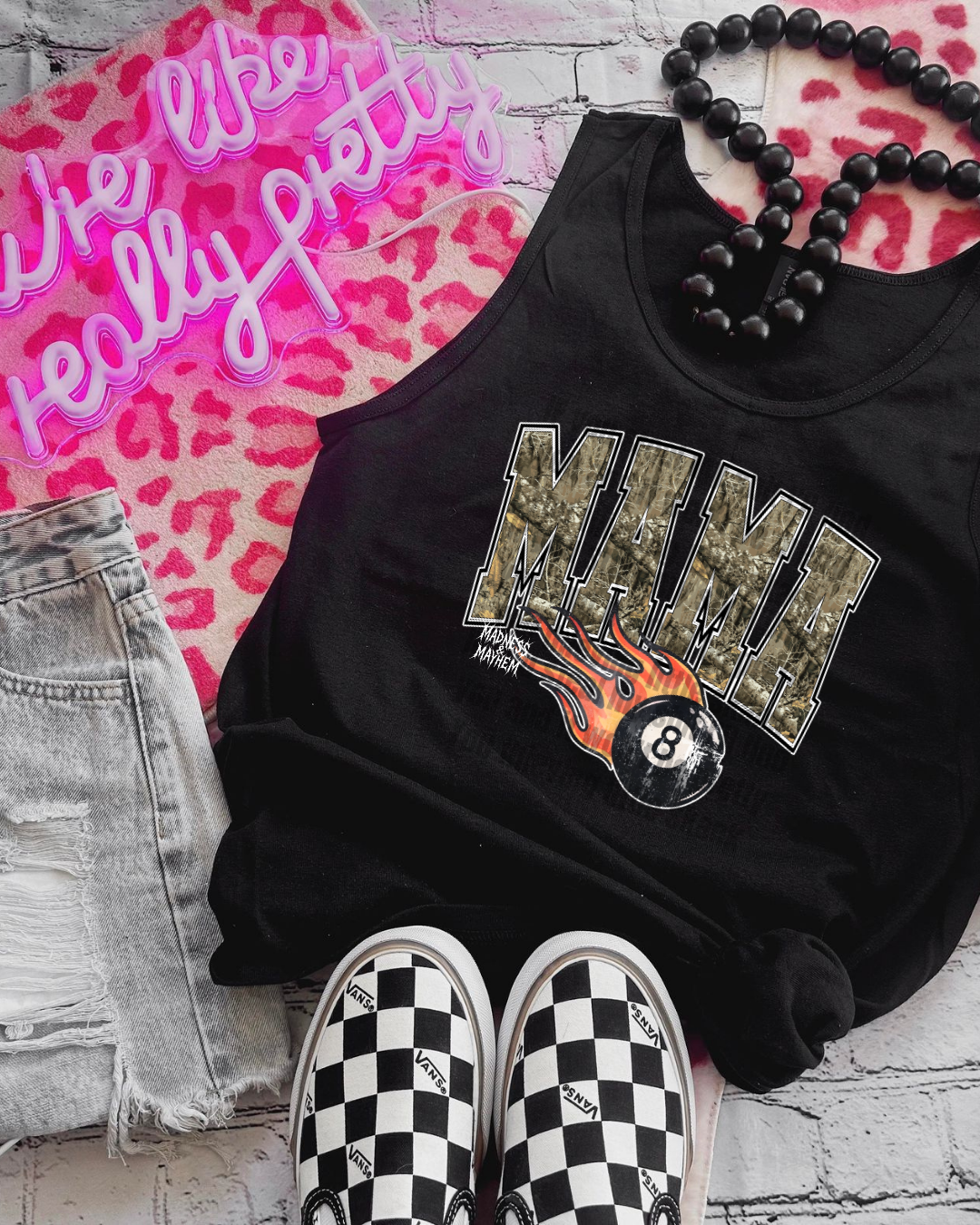 camo mama unisex tank