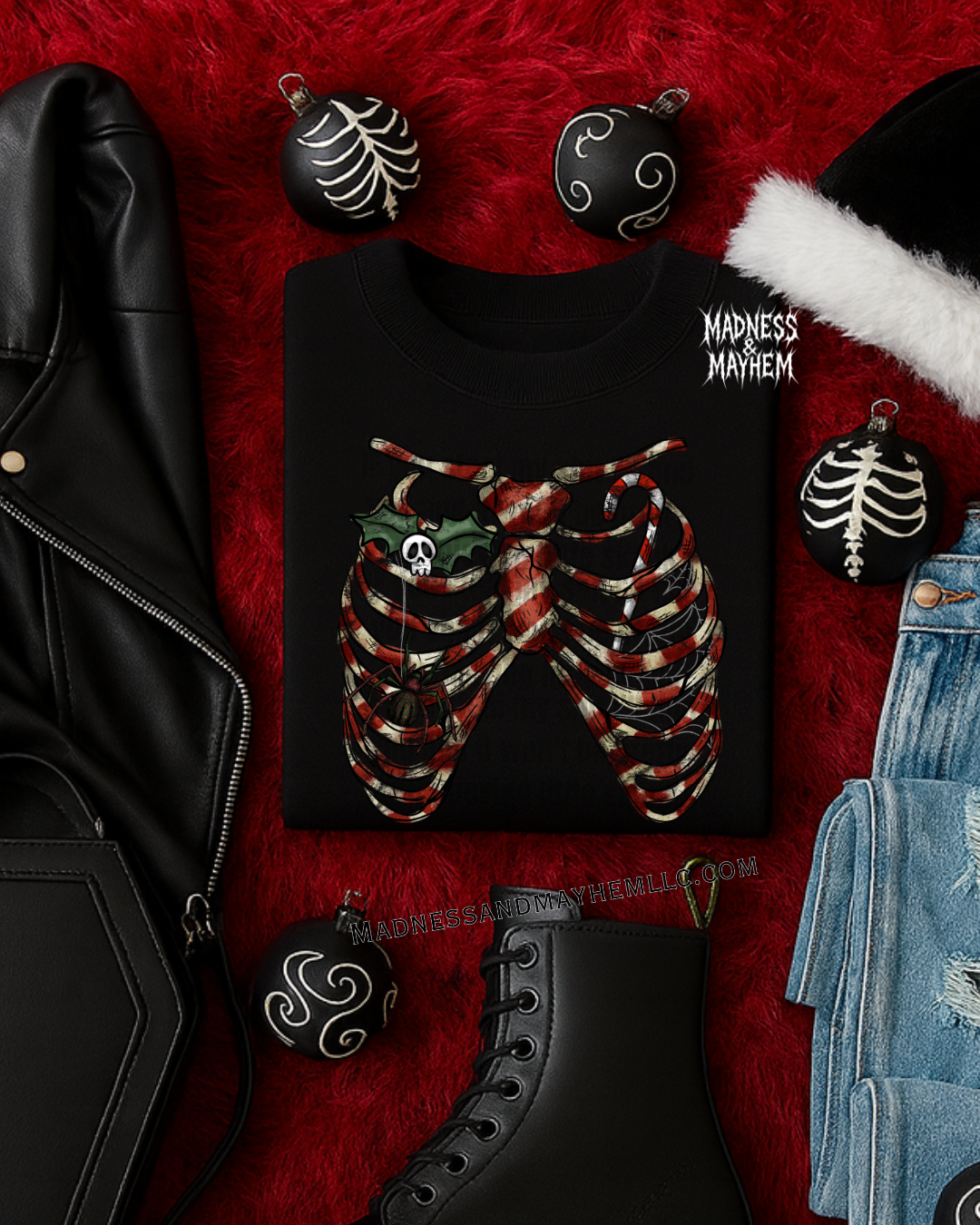 Christmas ribcage tshirt