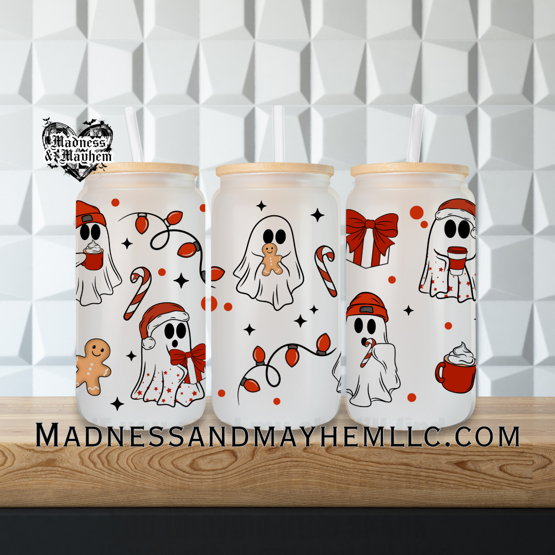 Christmas ghost sqaud Libbey Glass