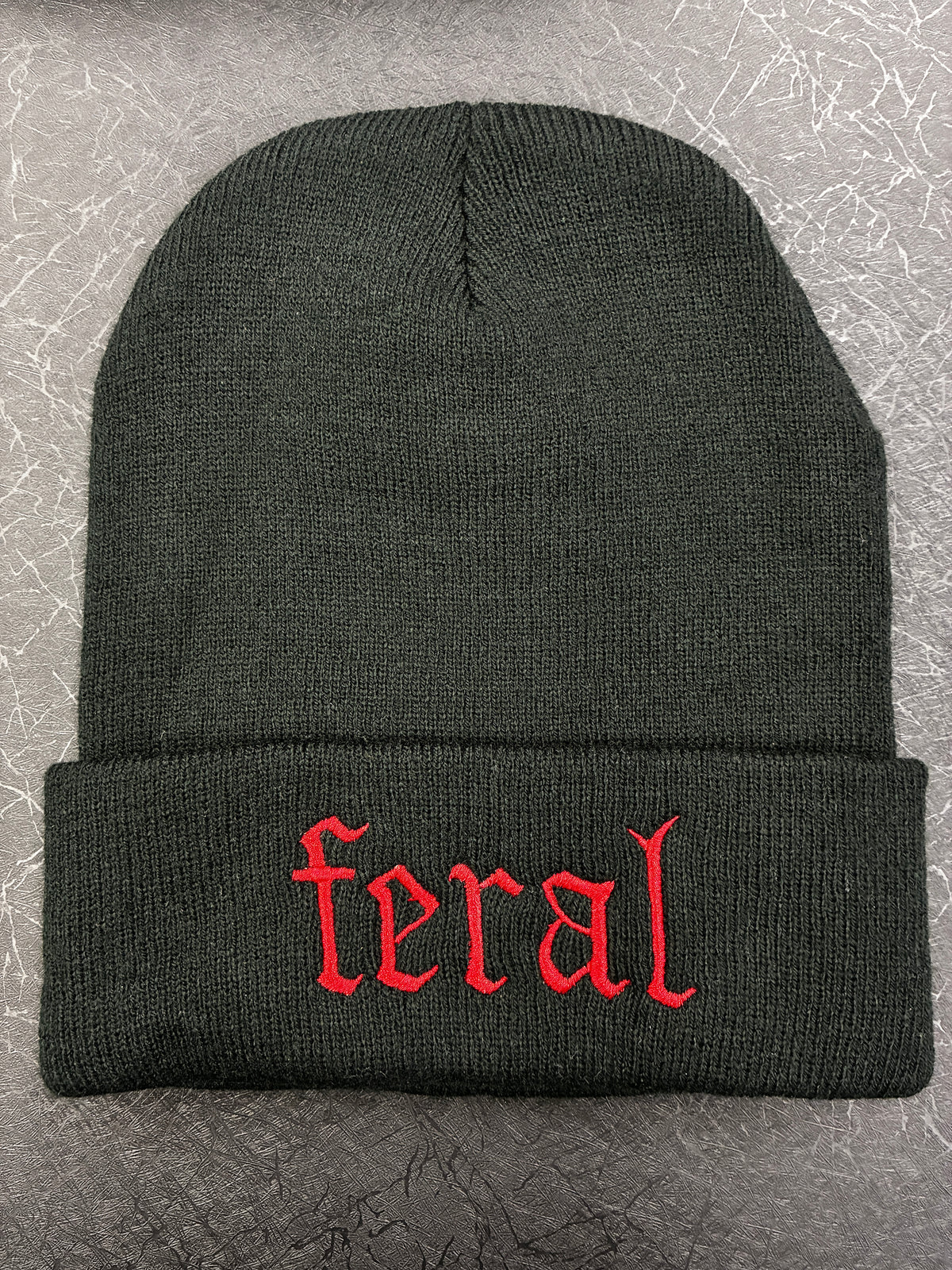 Red feral beanie READY TO SHIP
