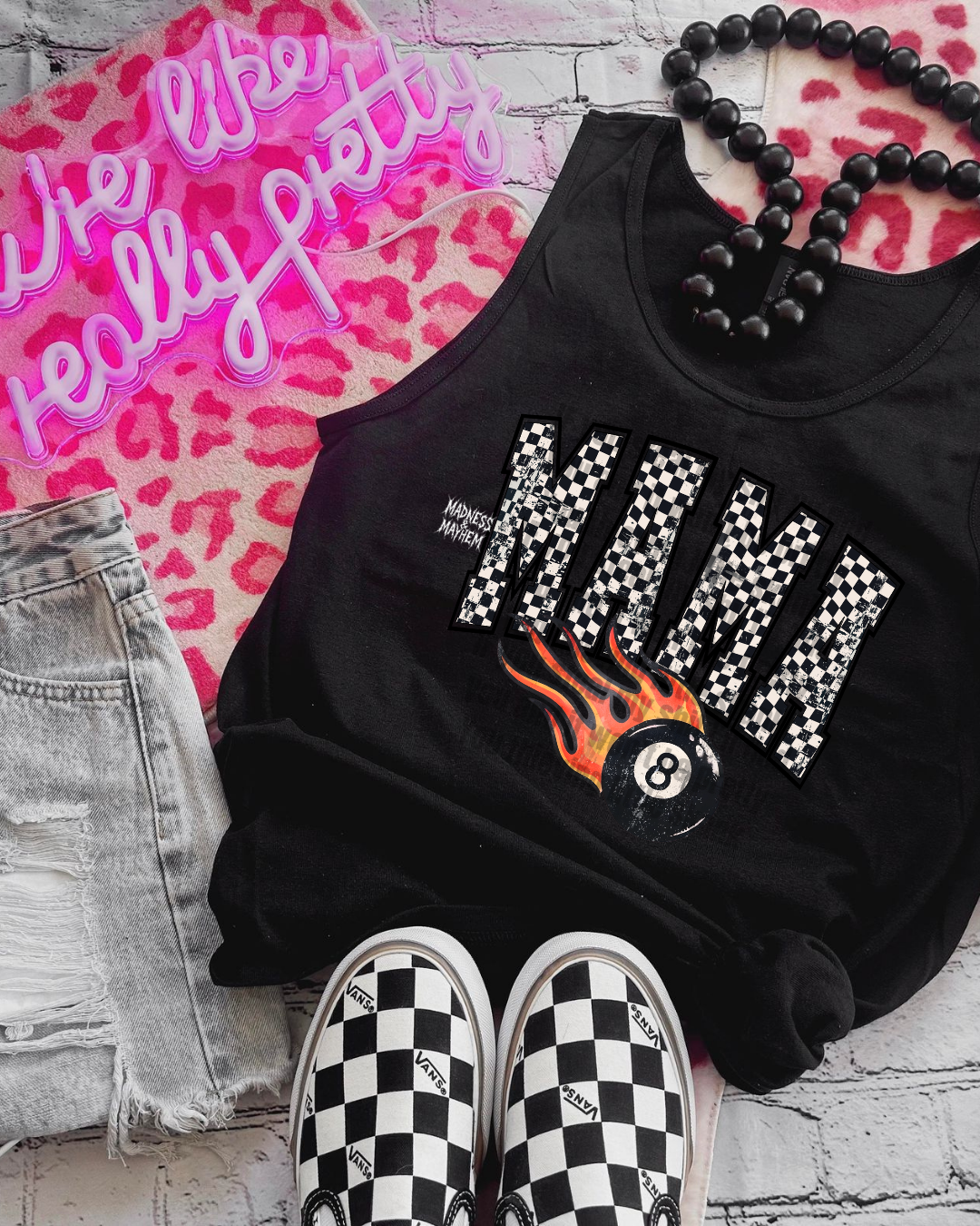 mama 8 ball unisex tank