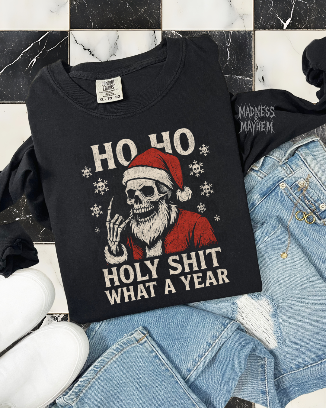 holy shit what a year long sleeve tee