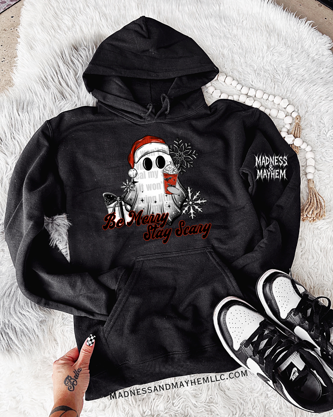 be merry stay scary hoodie