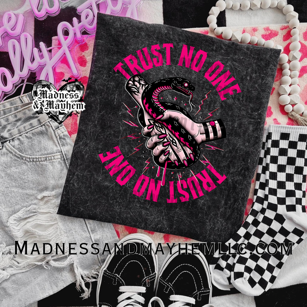 Trust no one mineral wash tee