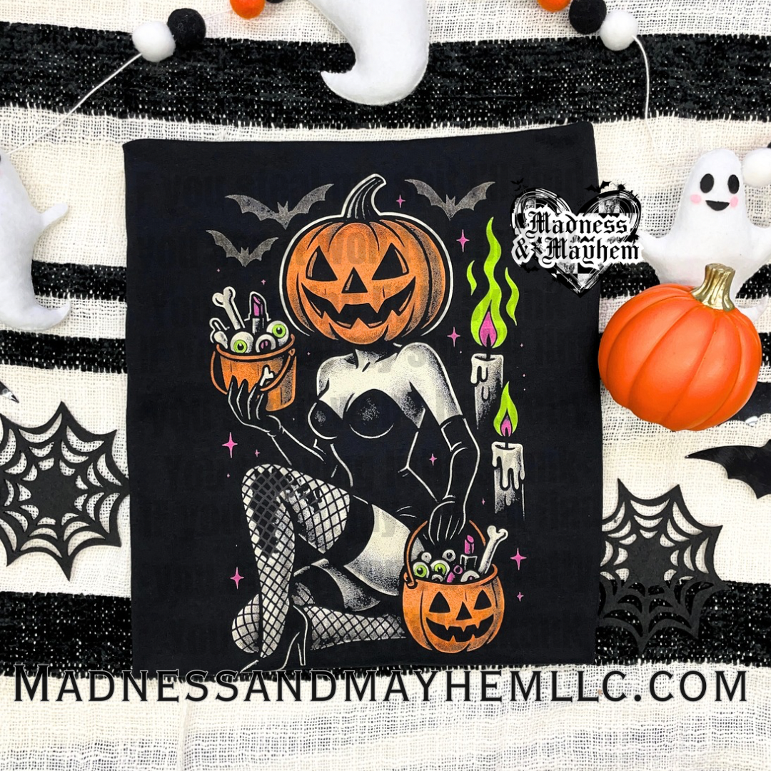 Pinup pumpkin Halloween Shirt