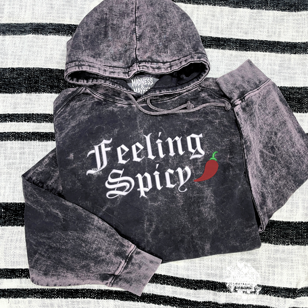 Feeling spicy mineral wash Hoodie