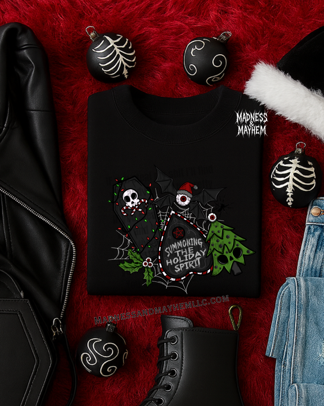 summoning the holiday spirit collage tshirt