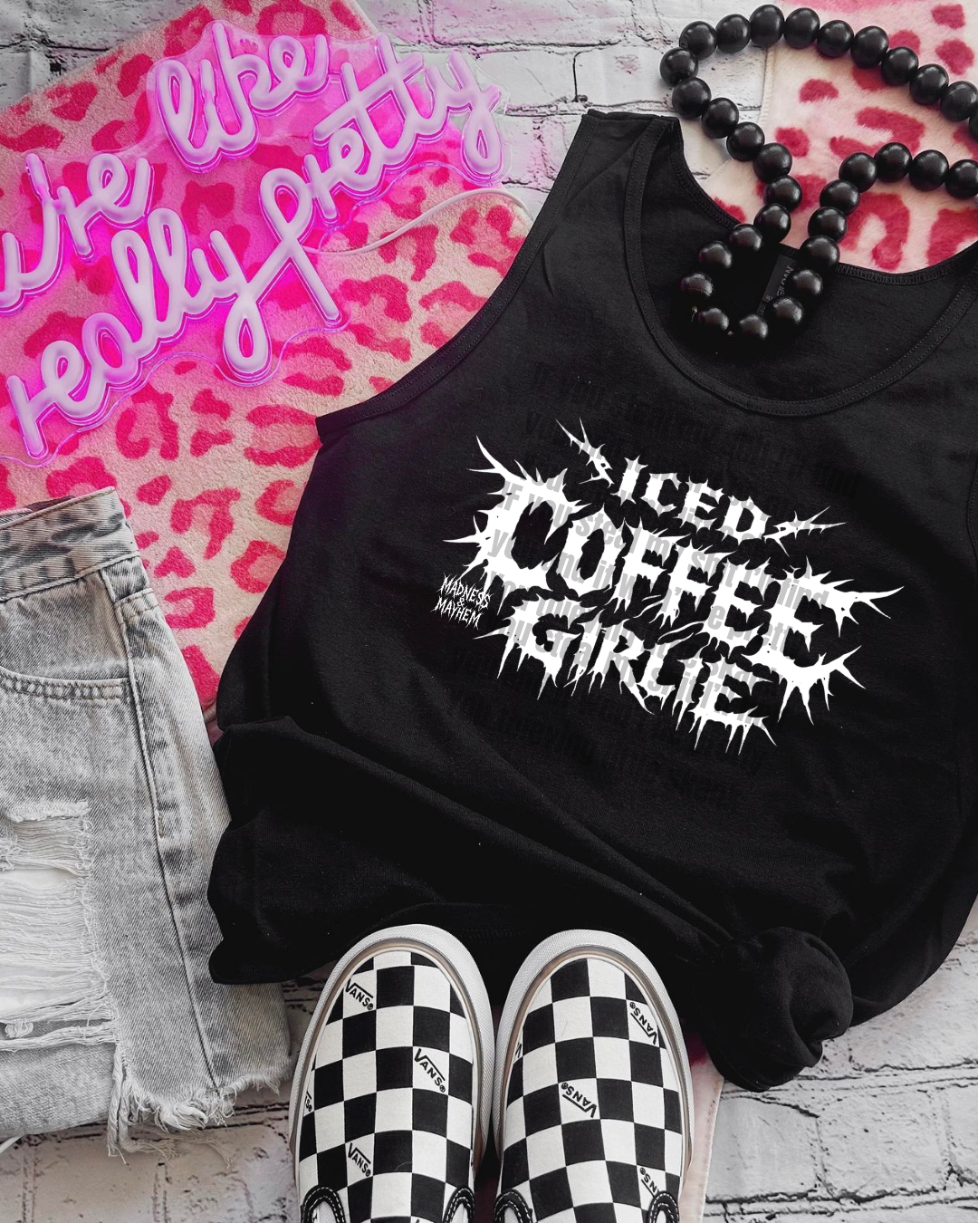iced coffee girly unisex tank