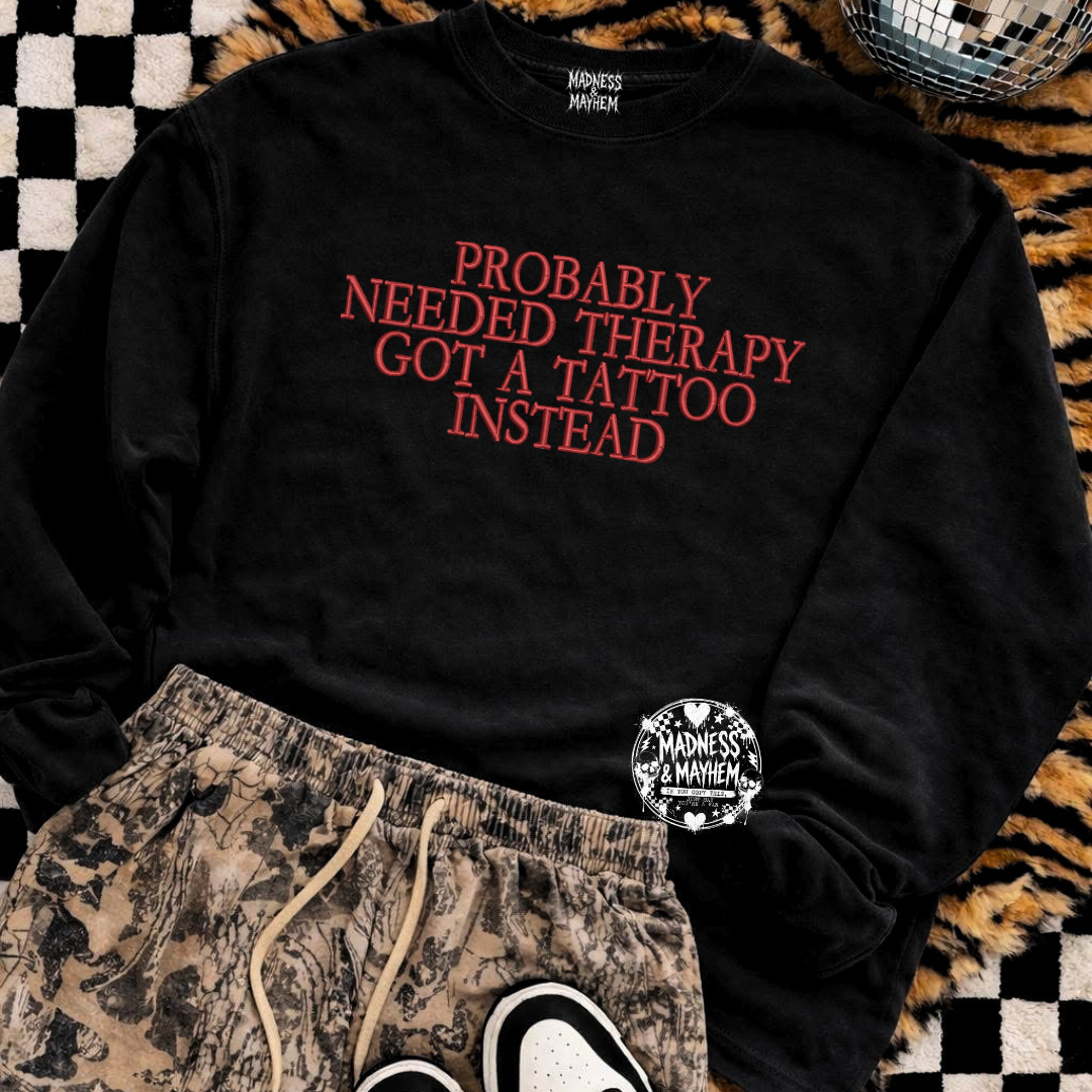 tattoo therapy embroidered sweatshirt
