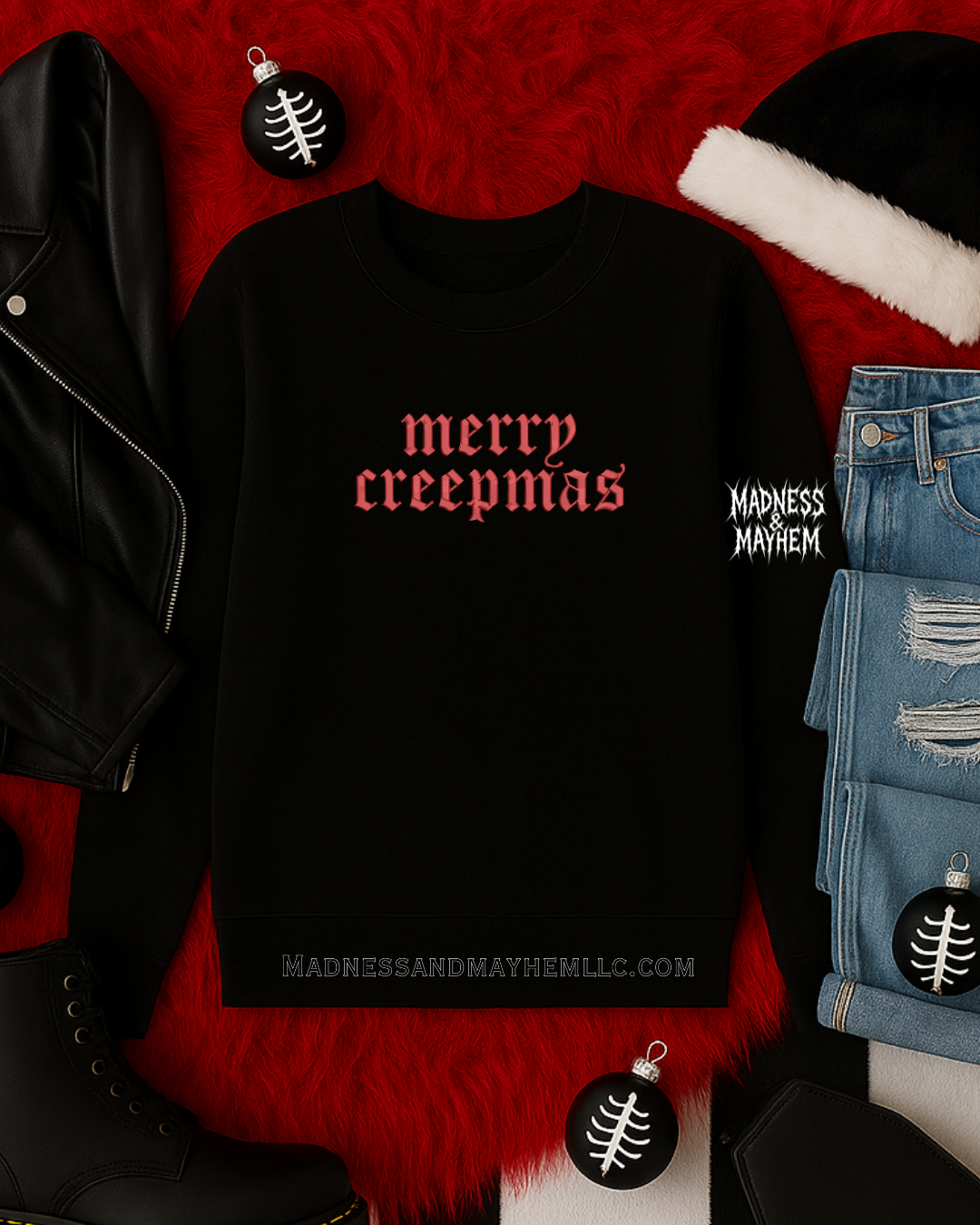 Merry Creepmas embroidered sweatshirt