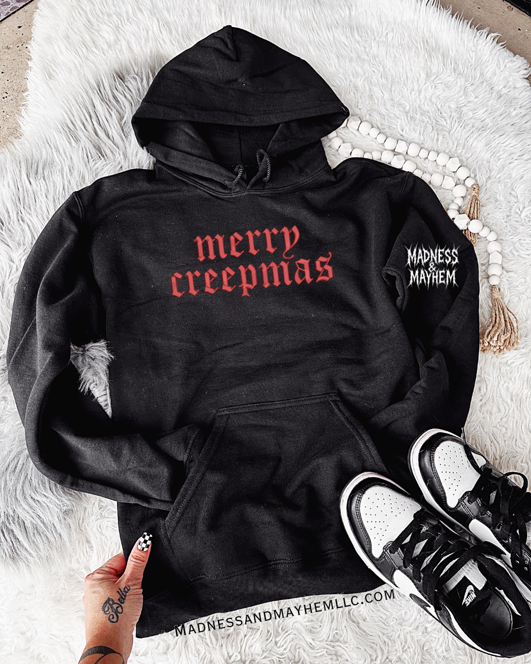 Merry creepmas embroidered hoodie