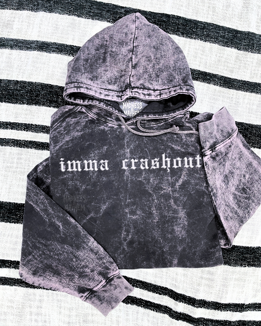 Imma crashout mineral wash Hoodie
