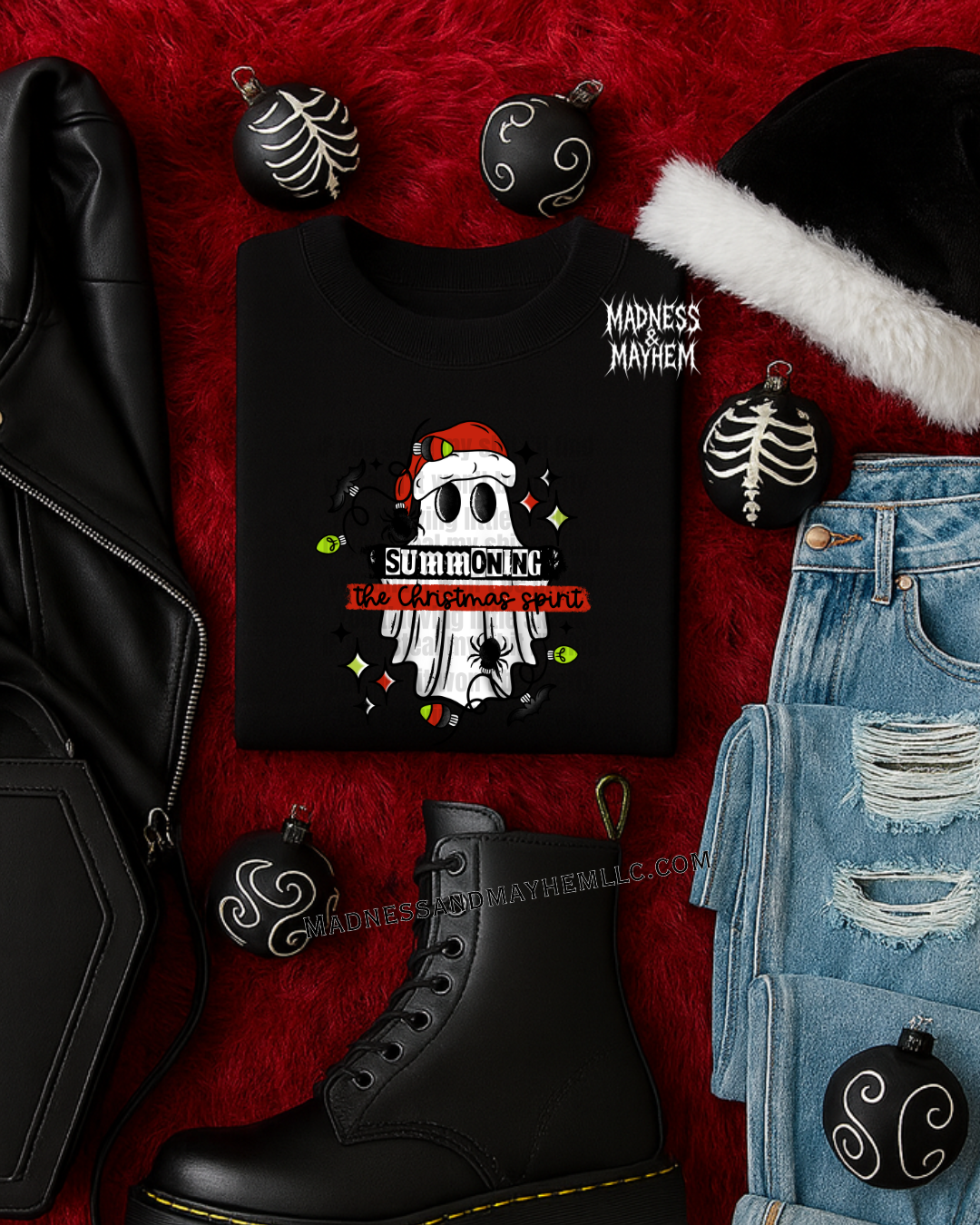 Summoning the christmas spirit ghost tshirt