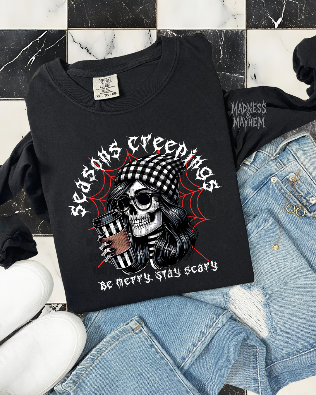 seasons creepings girl long sleeve tee