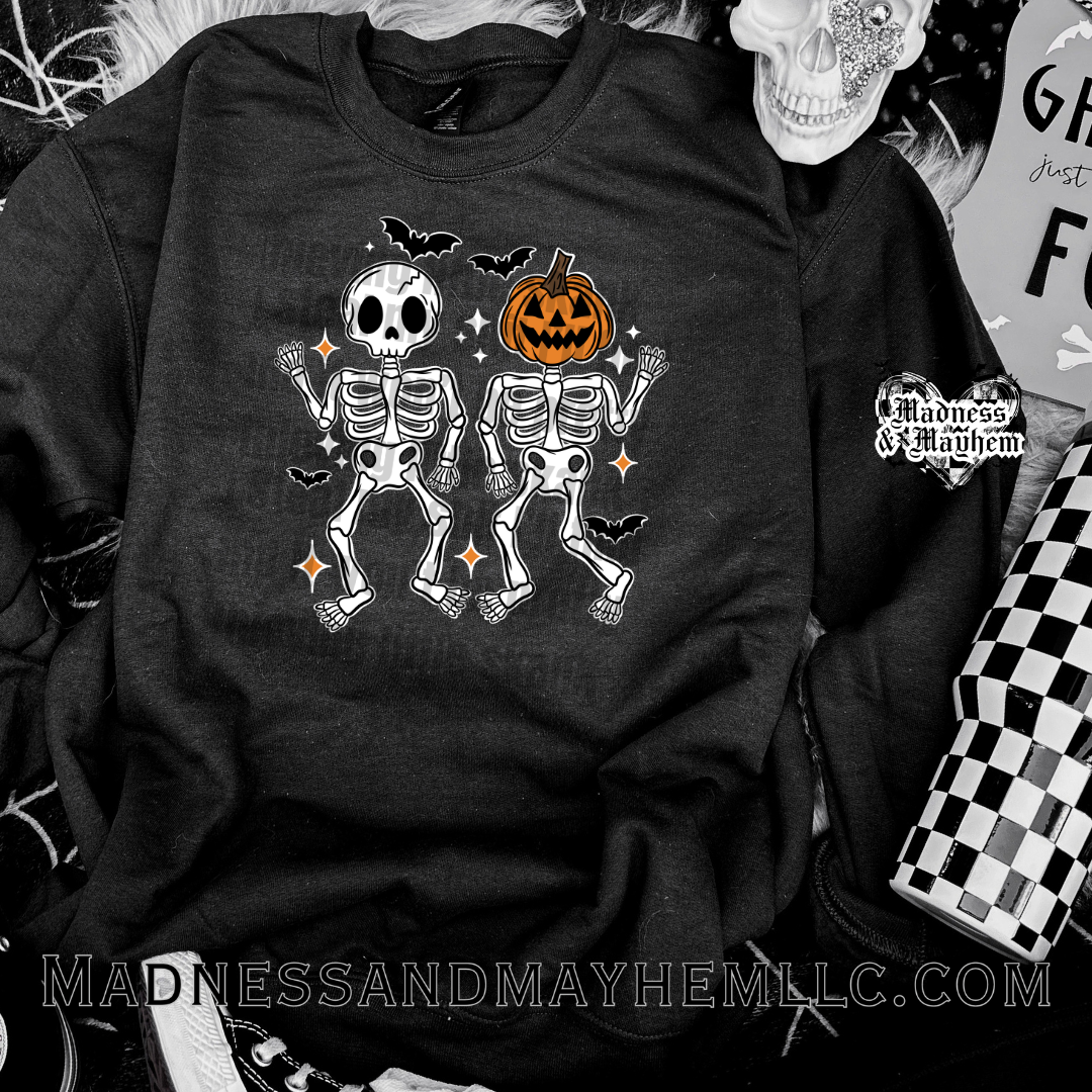 Dancing skellies Halloween crew neck sweatshirt