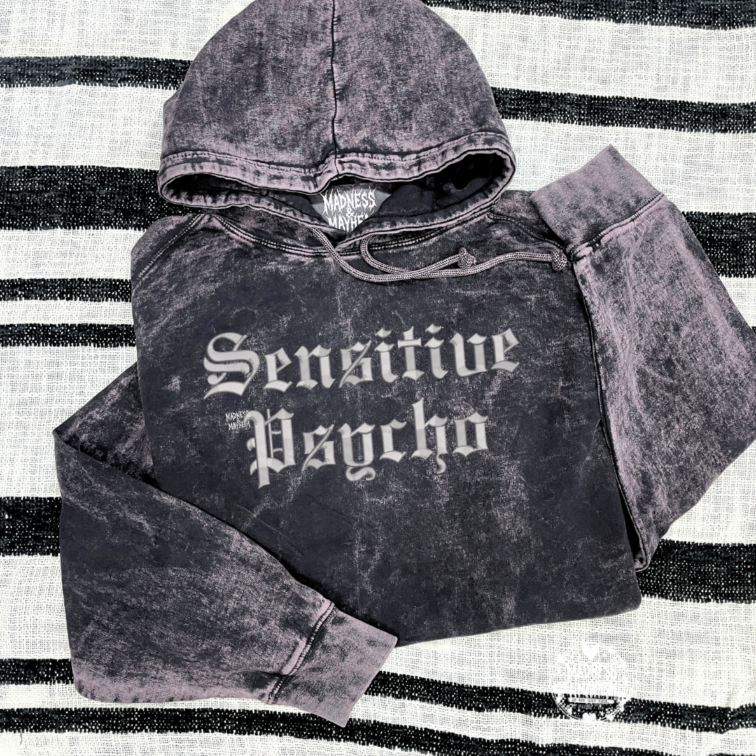 Sensitive psycho mineral wash Hoodie