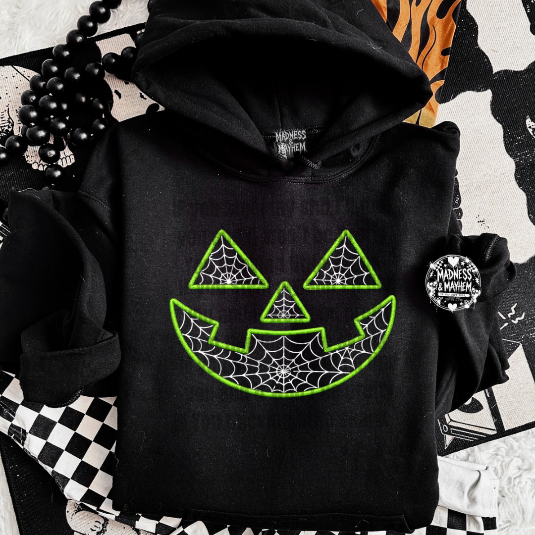 Green Jack o lantern hoodie