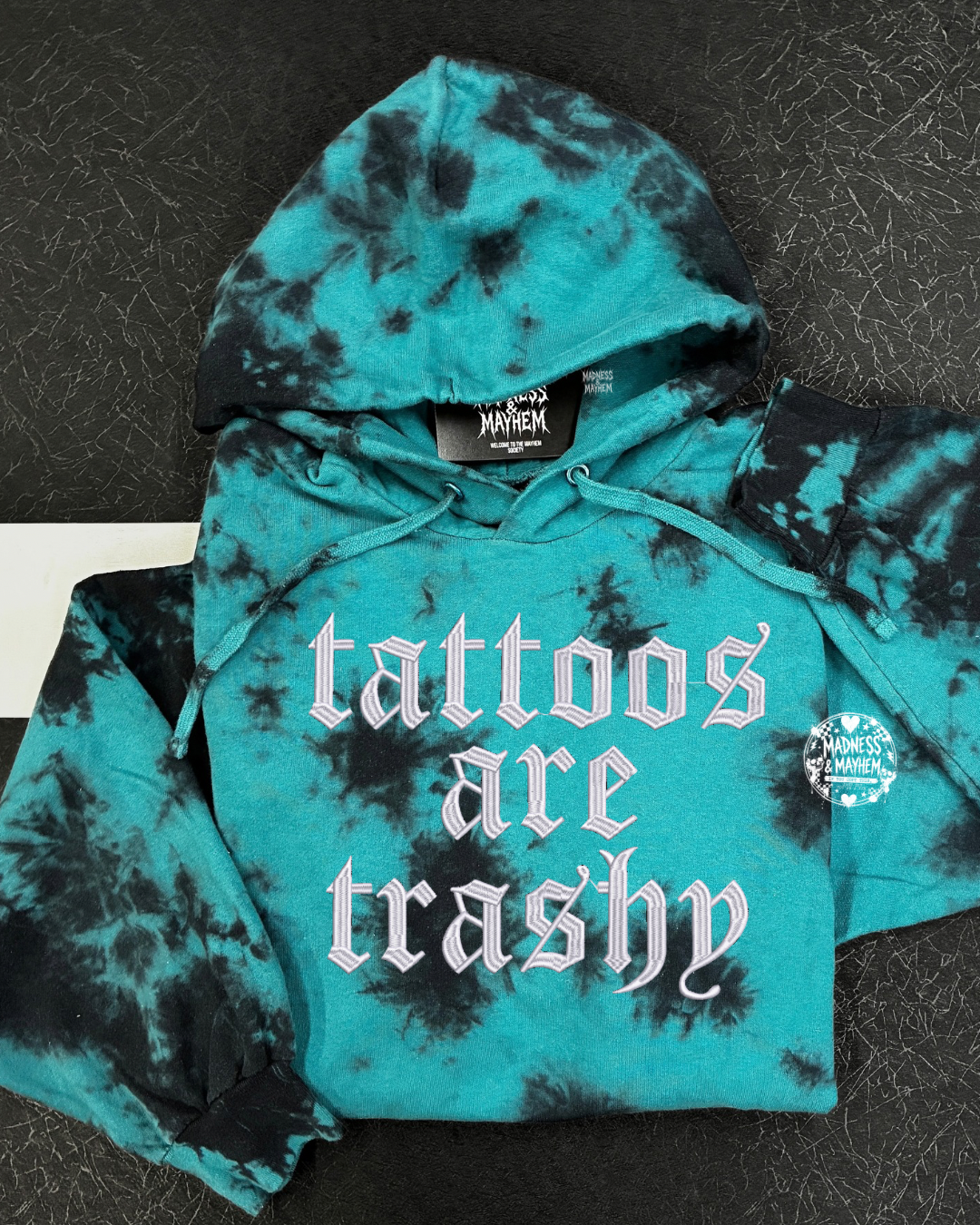 Teal tattoos are trashy embroidered Hoodie