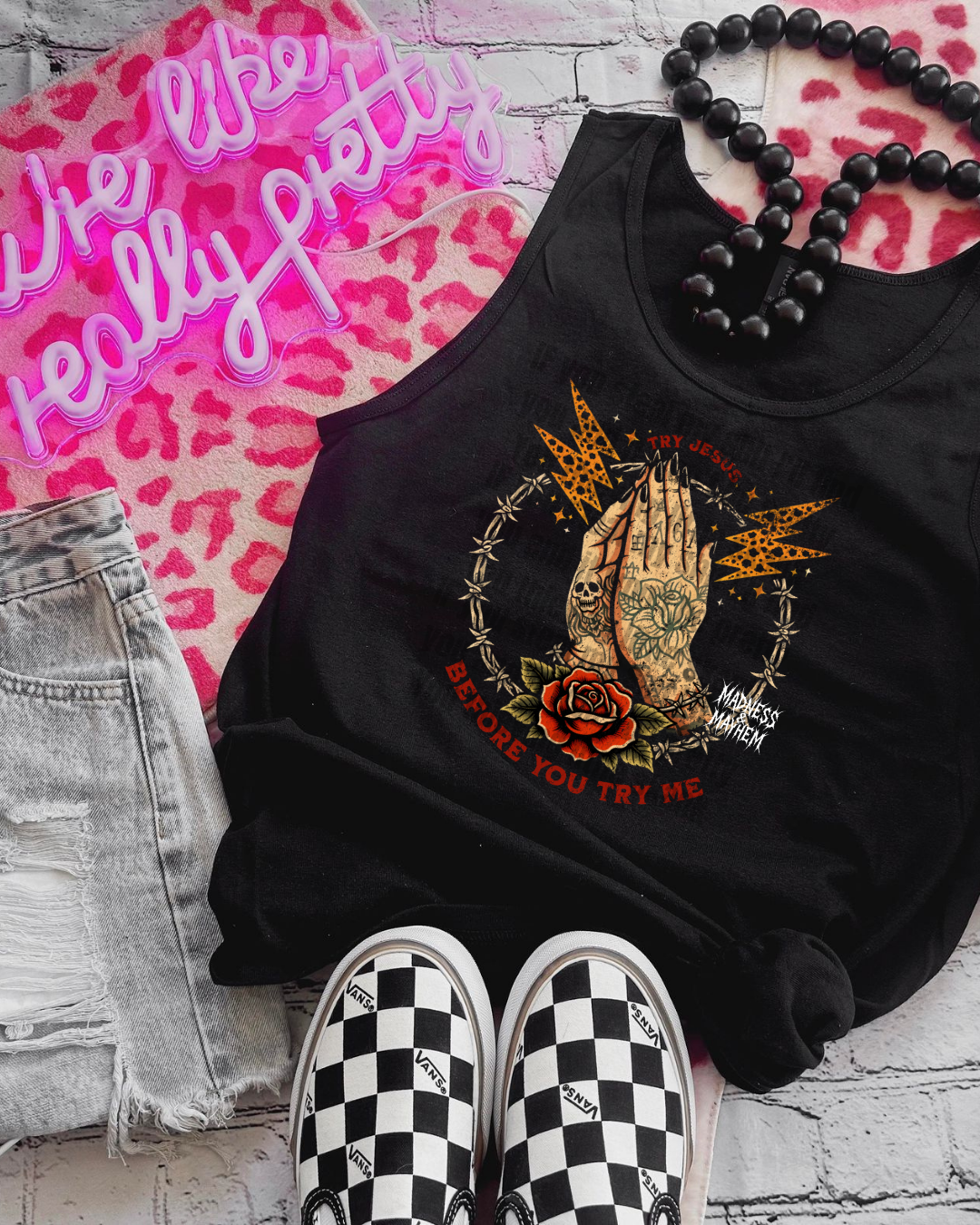 try jesus unisex tank