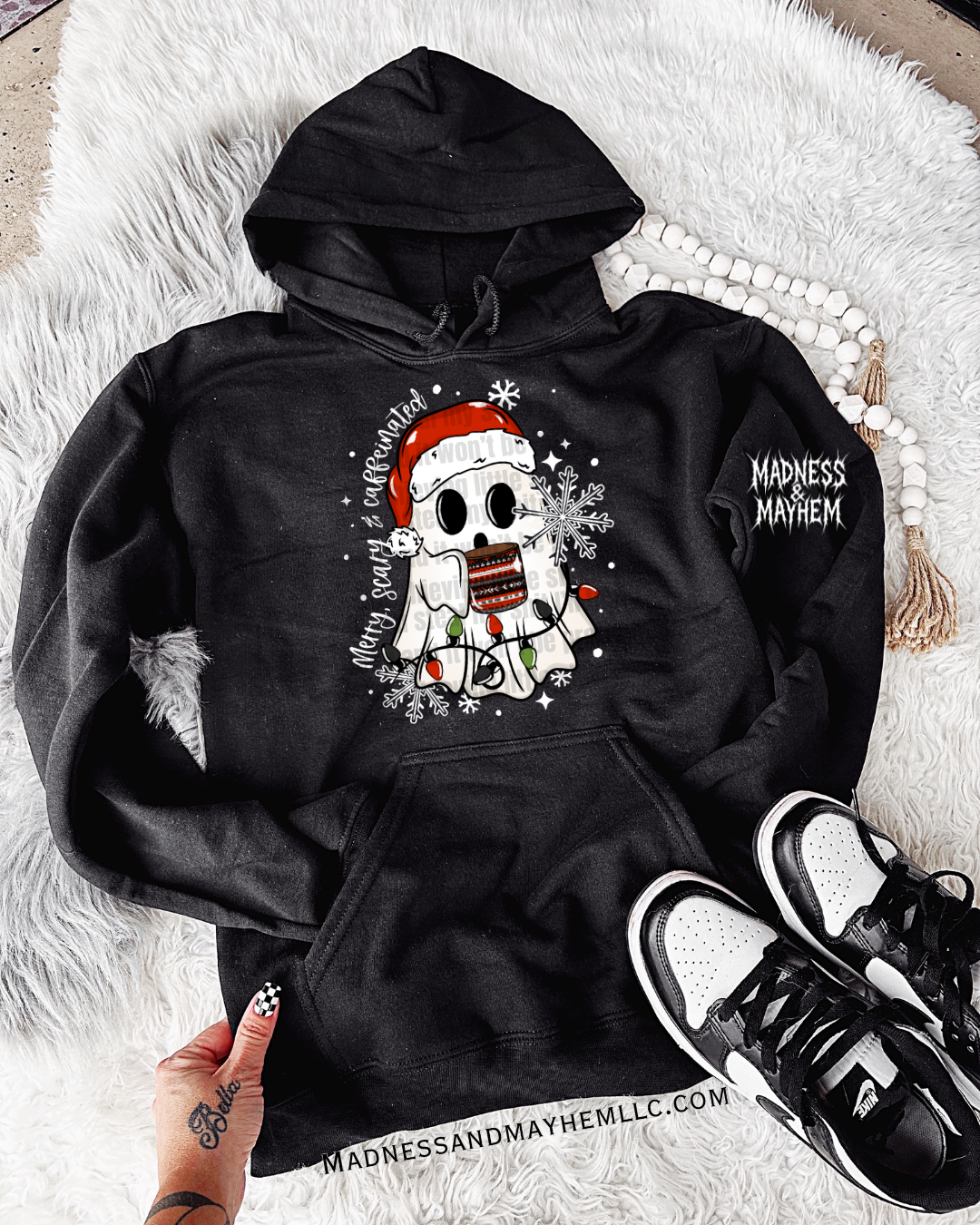merry scary & caffienated hoodie