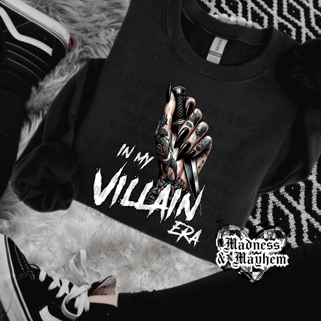 Villian era crew neck sweatshirt (finished product)
