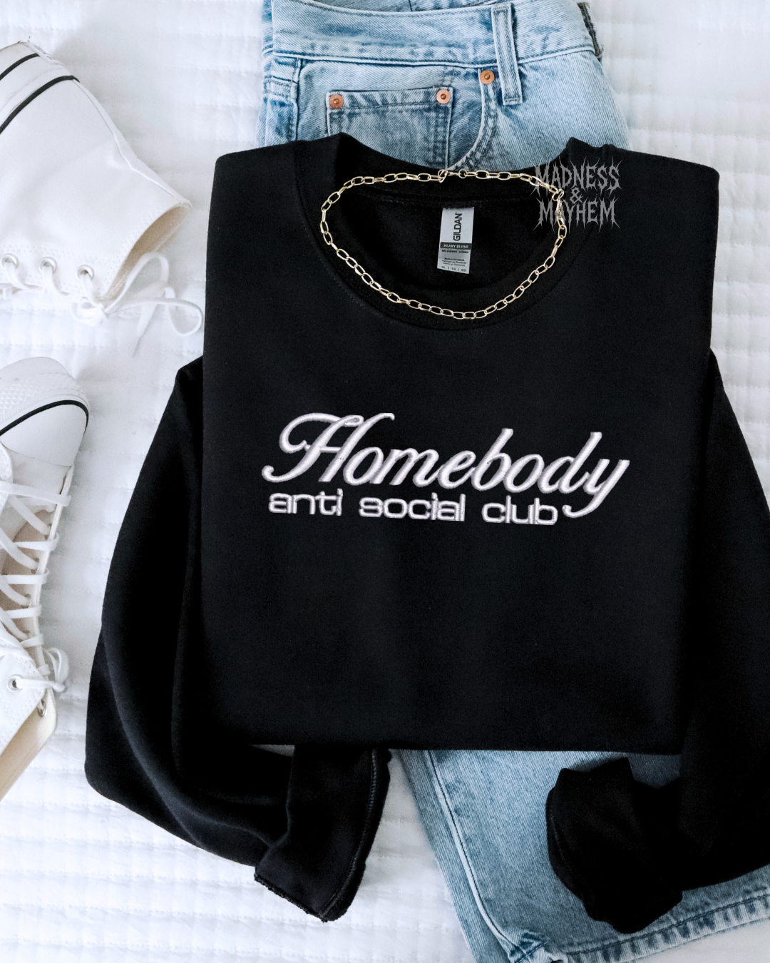 Homebody anti social club embroidered sweatshirt