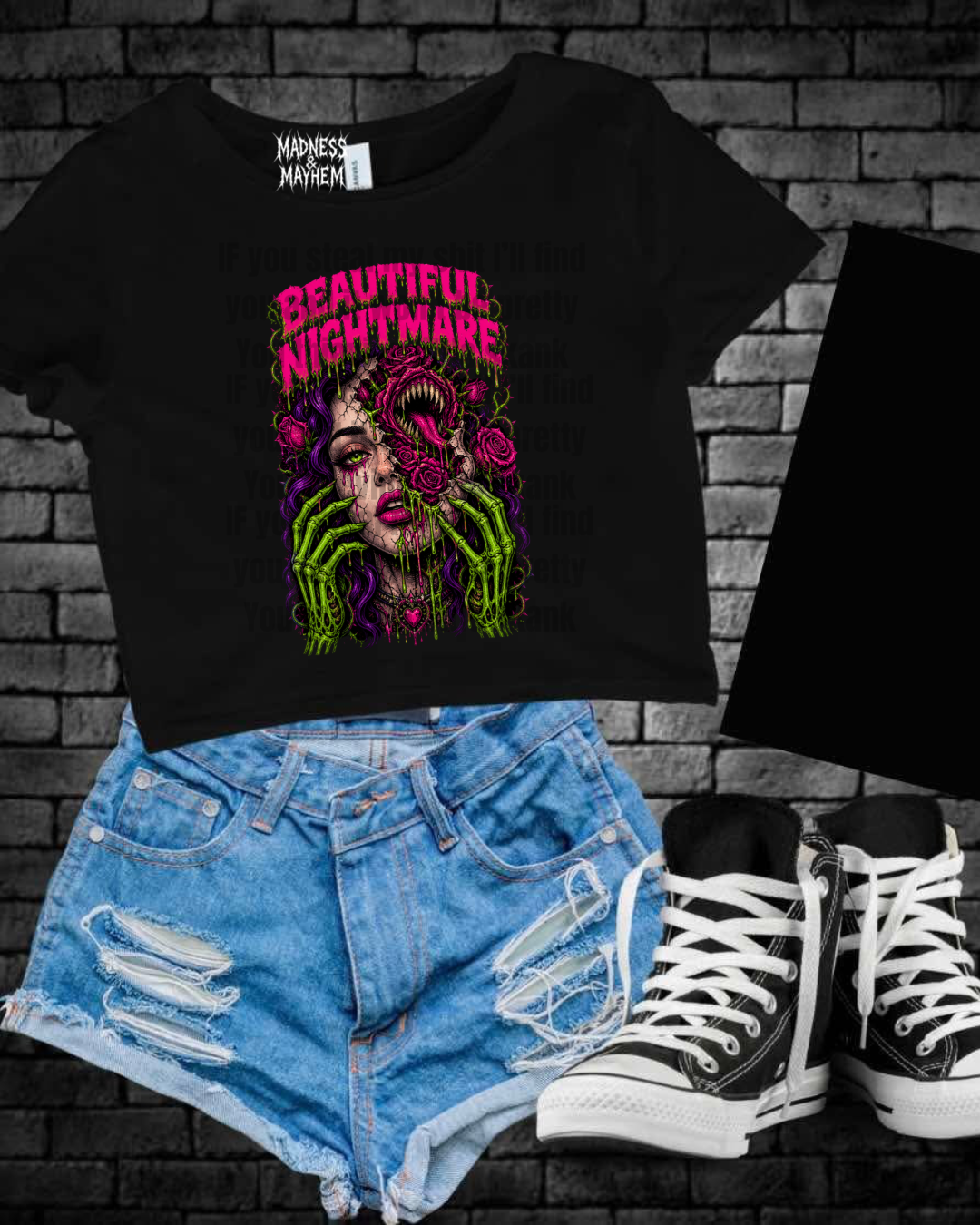 Beautiful disaster Cropped Tee
