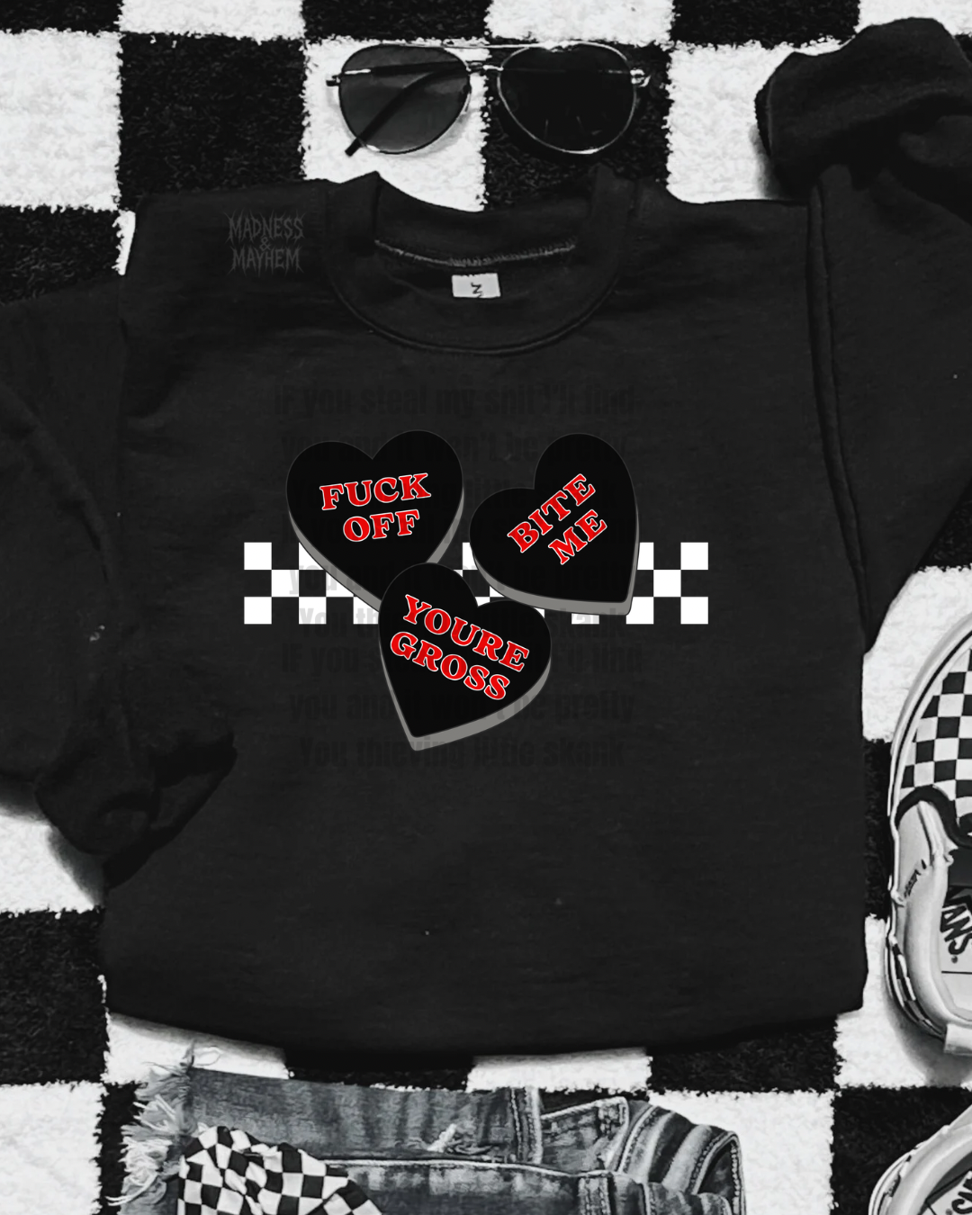 You’re gross candy heart sweatshirt