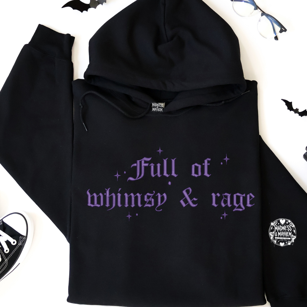 Whimsy & rage embroidered Hoodie
