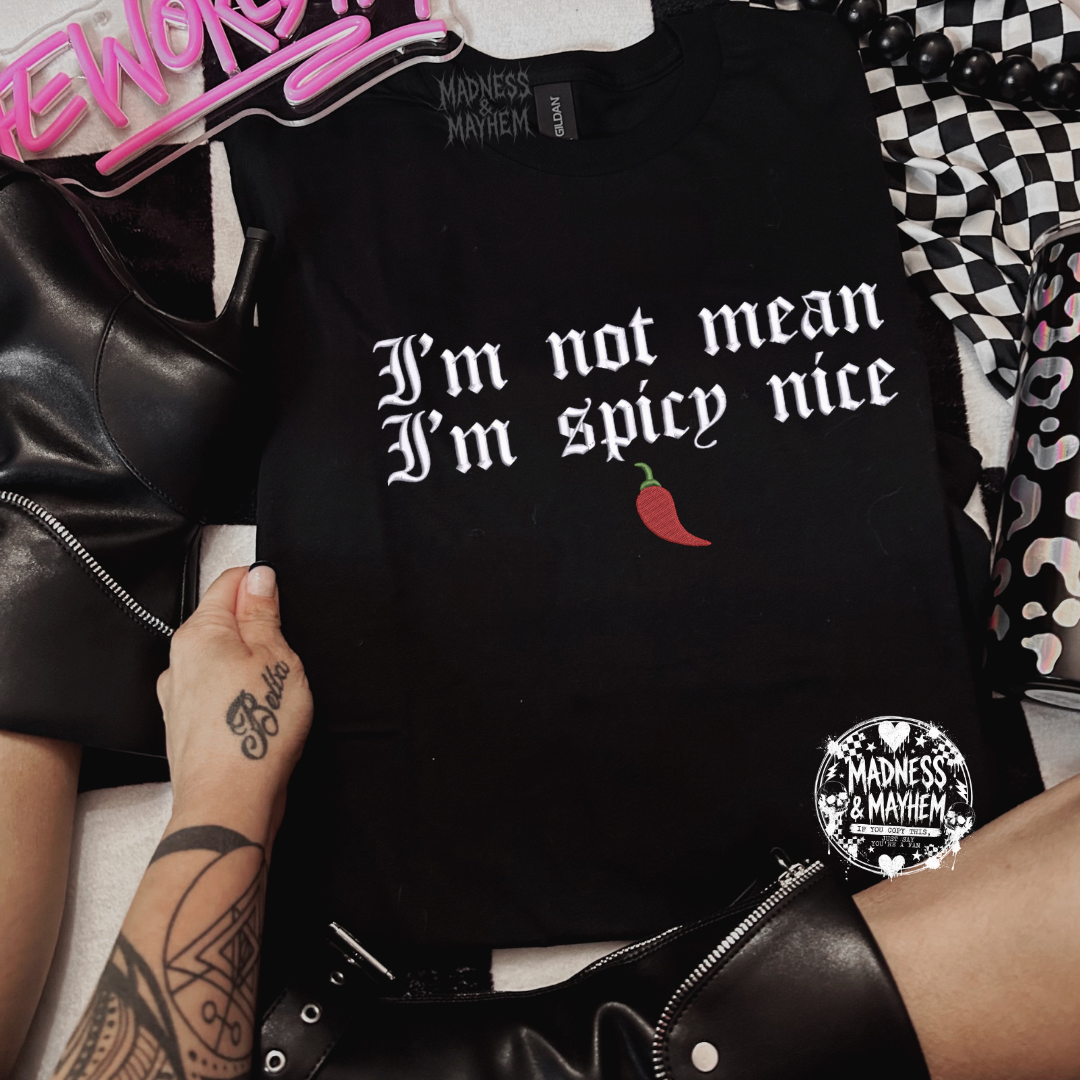 Spicy nice embroidered tshirt