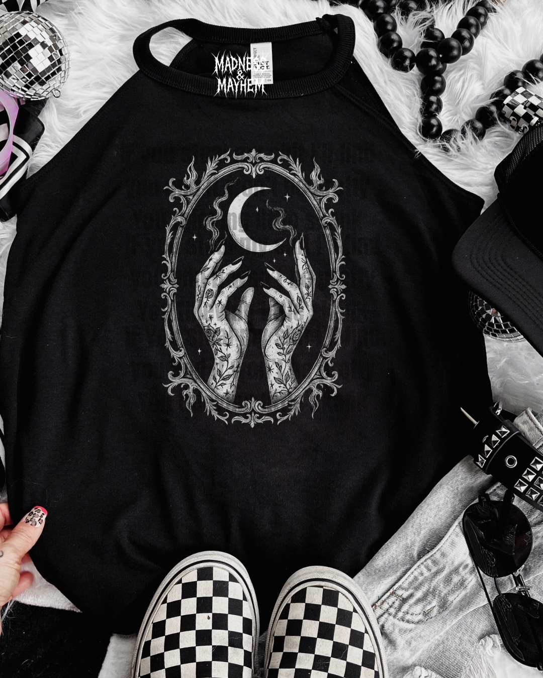 Crescent moon rockstar tank