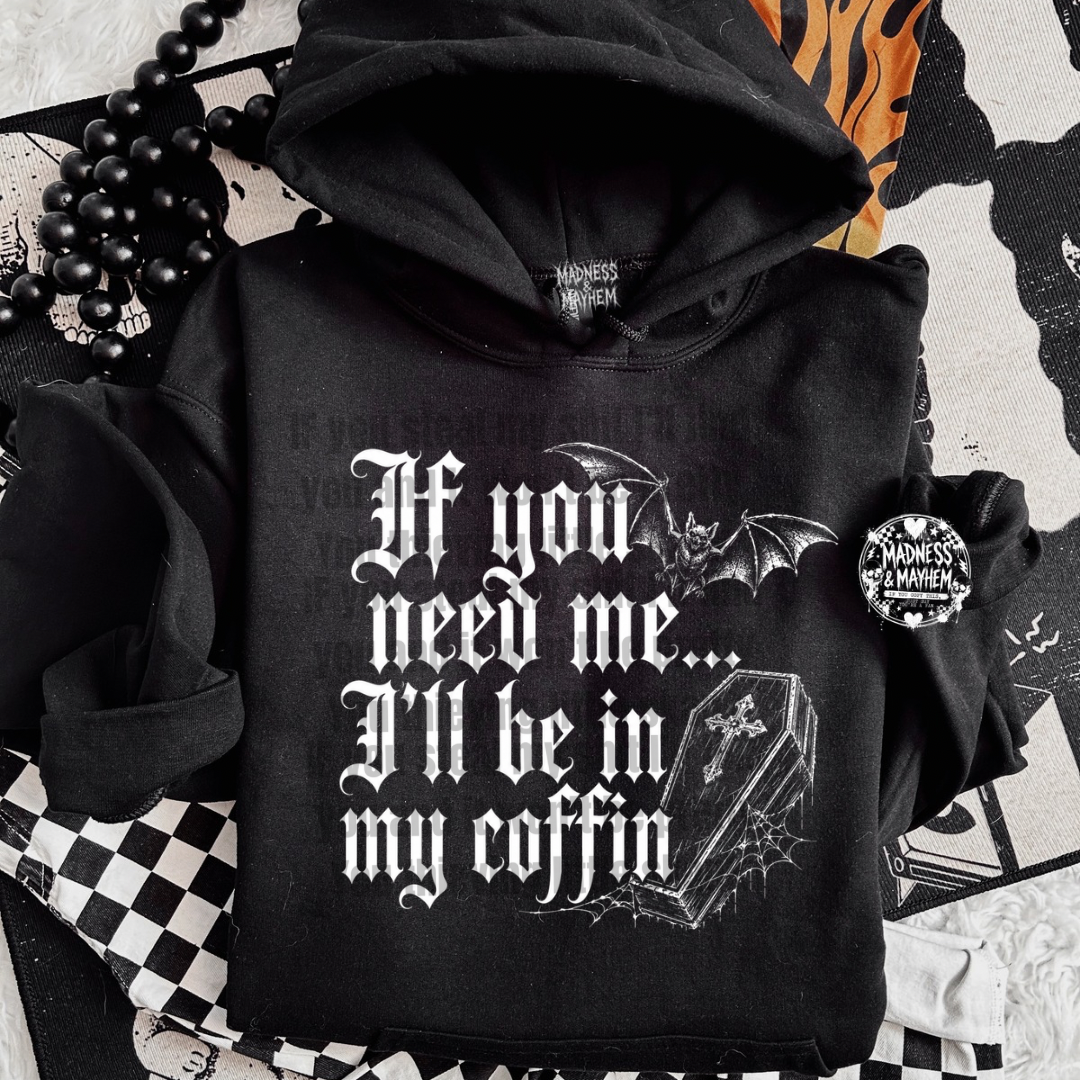 In my coffin hoodie
