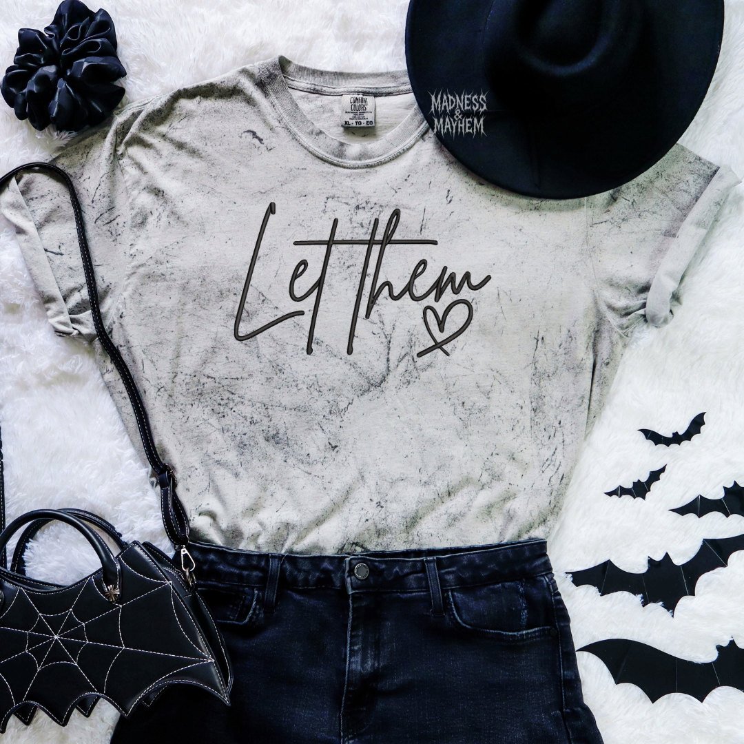 Let them embroidered color blast tshirt