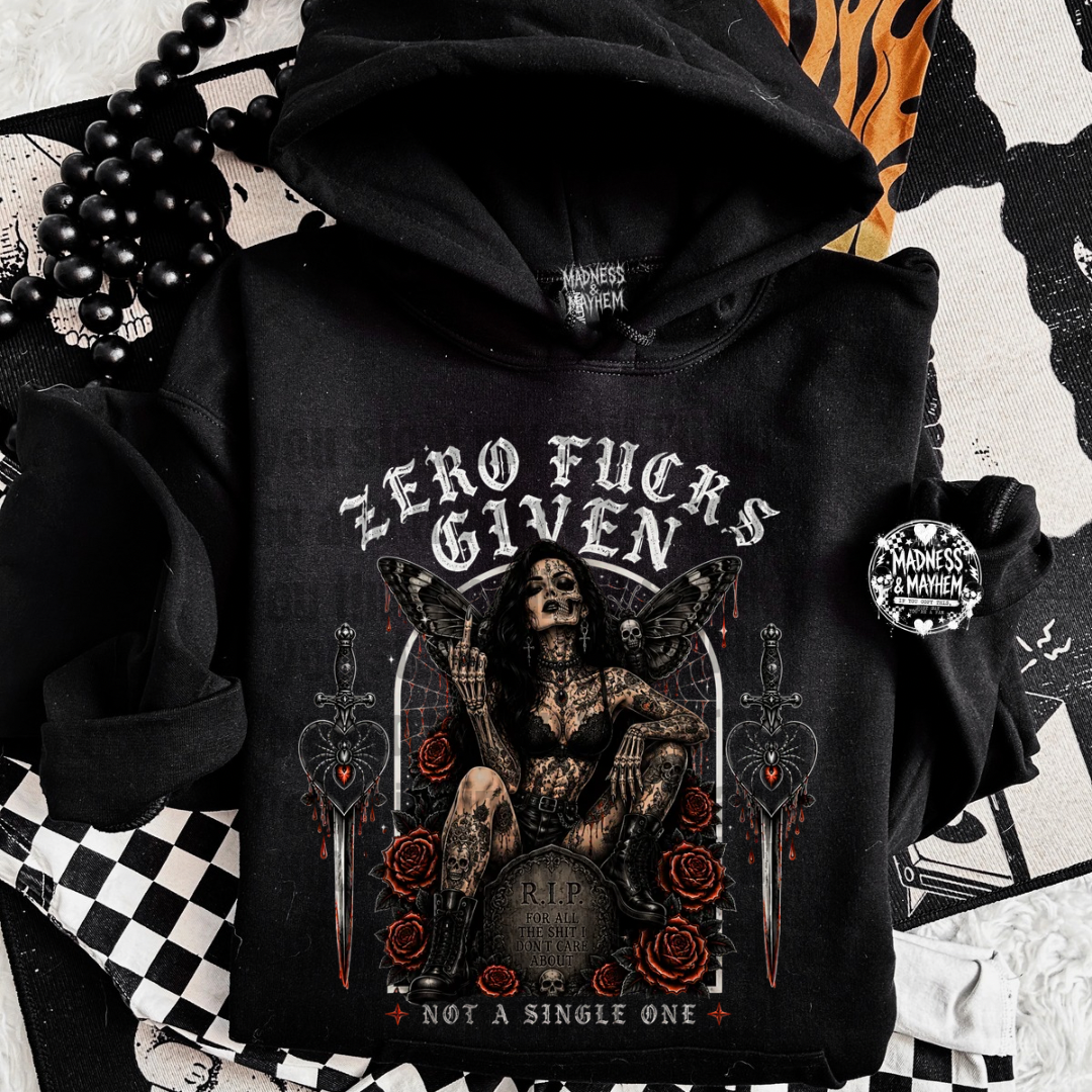 Zero fucks given hoodie