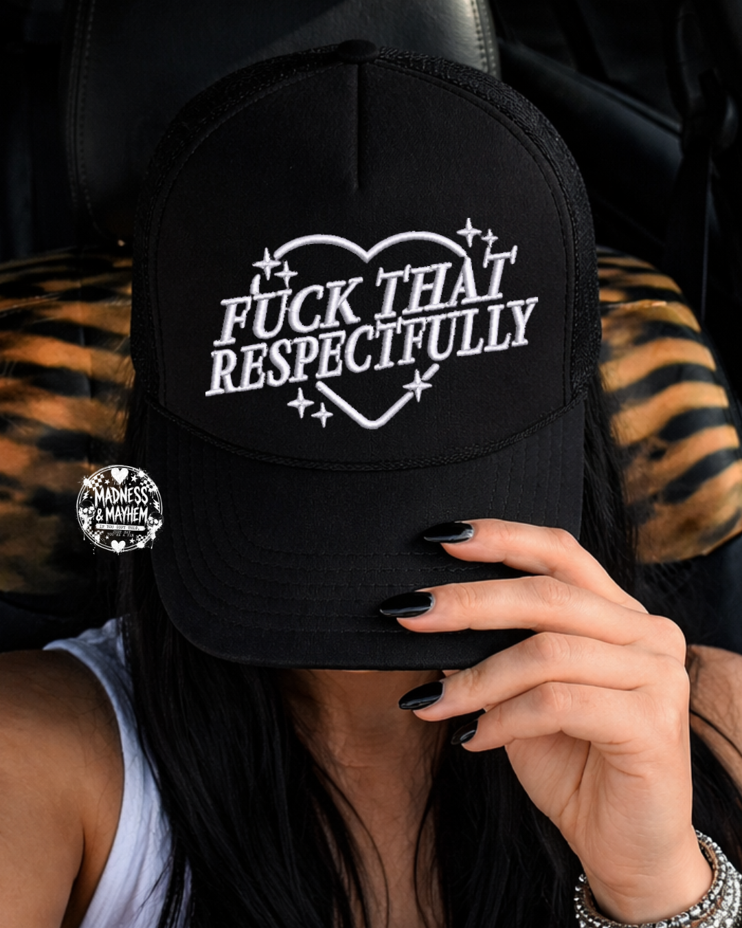 fuck that embroidered Trucker Hat