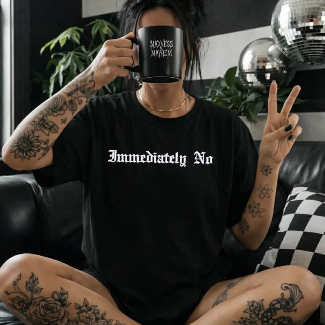 Immediately no Embroidered Tshirt