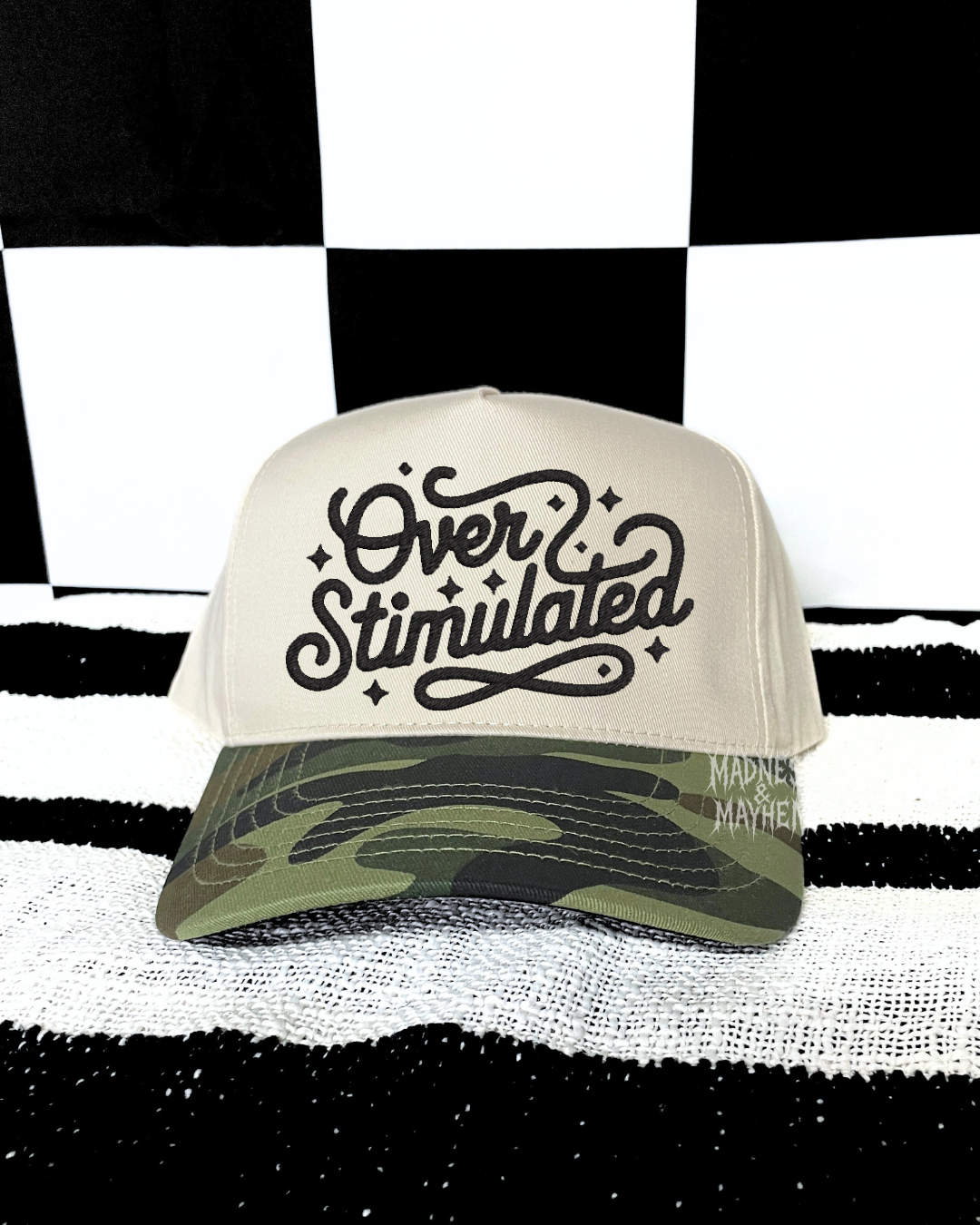 Overstimulated camo embroidered Hat