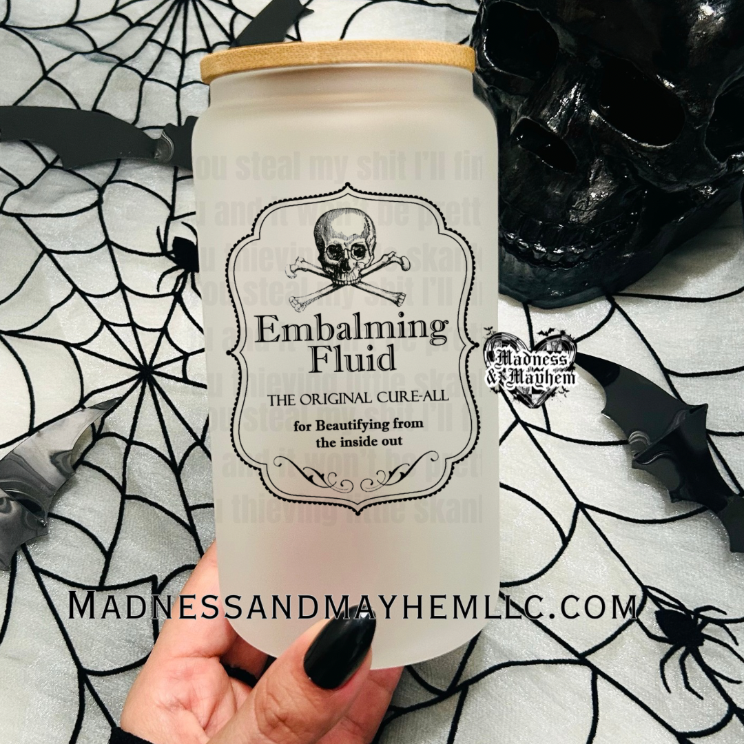 Embalming fluid Libbey Glass