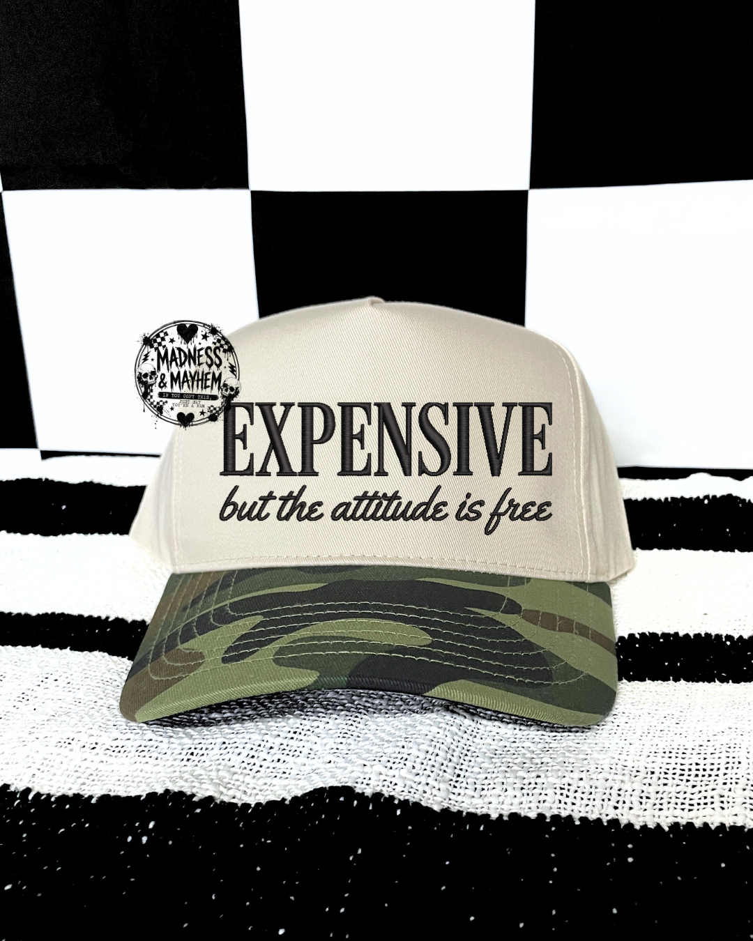 Expensive camo embroidered Hat