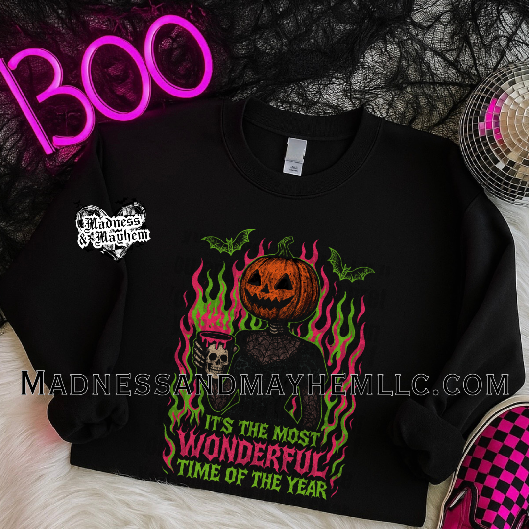 Its the most wonderful time of the year Halloween crew neck sweatshirt