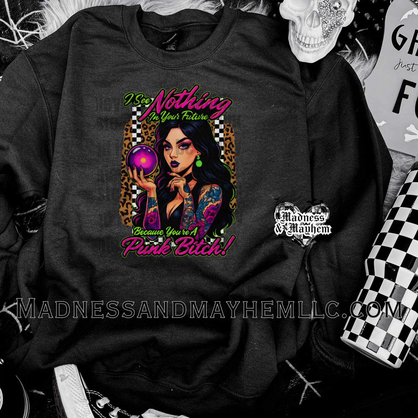 Nothing in your future crew neck sweatshirt